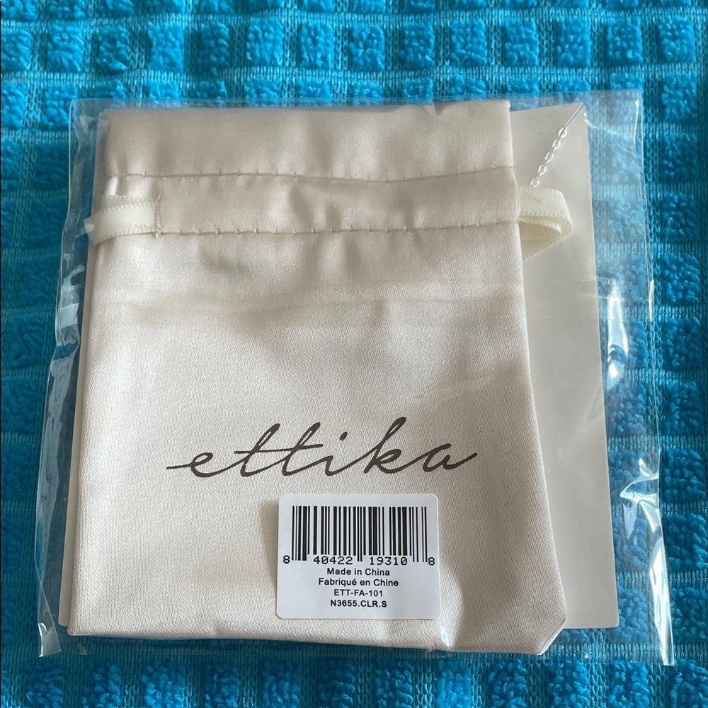 Ettika Silver Necklace with Teardrop Pendant - Picture 2 of 2